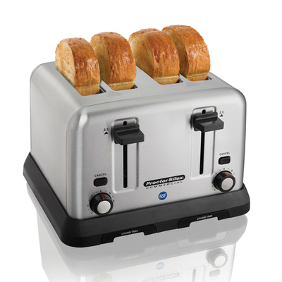 Hamilton Beach 24855 Stainless Steel Proctor-Silex Pop-Up Toaster - 120 Volts