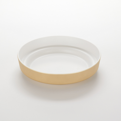 American Metalcraft MSEA10G 10" Dia. Gold Plastic Seafood Tray