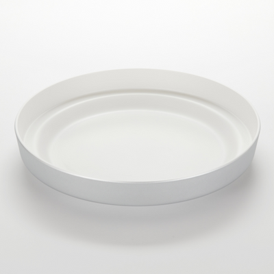 American Metalcraft MSEA12S 13" Dia. Silver Plastic Seafood Tray