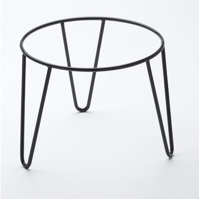 American Metalcraft RSRBH7 9.8" Dia. Black Rubber Coated Steel Round Rubberized Pizza Stand