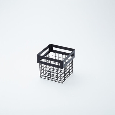 American Metalcraft BNRB6 6.88" W x 6.3" D x 6" H Black Rectangular Metal Twilight Basket