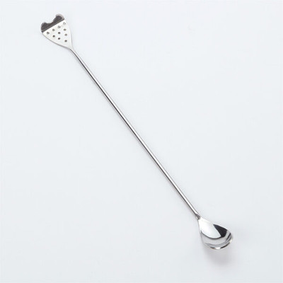 American Metalcraft BSST12 12" L Stainless Steel Bar Spoon with Strainer