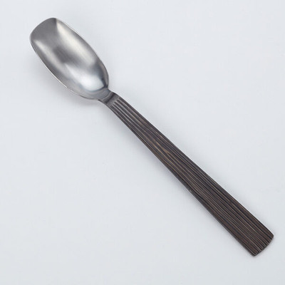 American Metalcraft WVASA10 9.38" L Wavy Aged Stainless Steel Vintage Salad Spoon