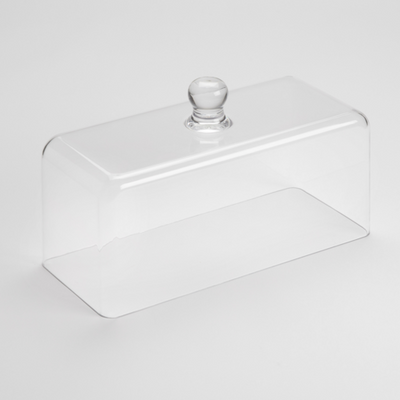 American Metalcraft LFTD135 13.5" L Acrylic Clear Rectangular Dome Cover
