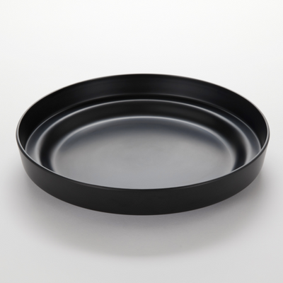 American Metalcraft MSEA12B 13" Dia. Black Plastic Seafood Tray