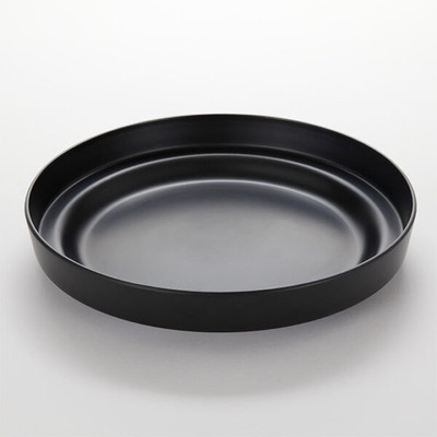 American Metalcraft MSEA12B 13" Dia. Black Plastic Seafood Tray