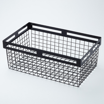 American Metalcraft BNRB20 20.38&quot; W x 12.3&quot; D x 8&quot; H Black Rectangular Metal Twilight Basket