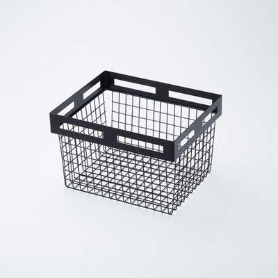 American Metalcraft BNRB129 12.13&quot; W x 10&quot; D x 8&quot; H Black Rectangular Metal Twilight Basket