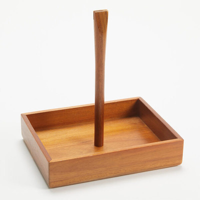 American Metalcraft CCAW9 9.13" L Natural Acacia Wood Condiment Caddy