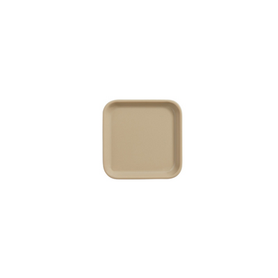 American Metalcraft BPS4CO 4&quot; W Beige Melamine Square Plate
