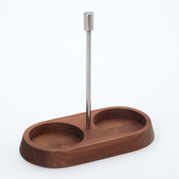American Metalcraft CADDYW2 3.5" W x 6.75" H Acacia Wood Parker Collection Caddy
