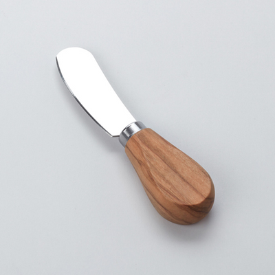 American Metalcraft CKOW7 Soft Olive Wood Handle Cheese Knife and Spreader