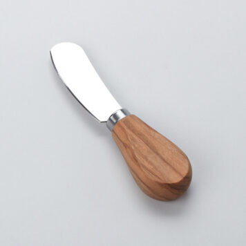 American Metalcraft CKOW7 Soft Olive Wood Handle Cheese Knife and Spreader