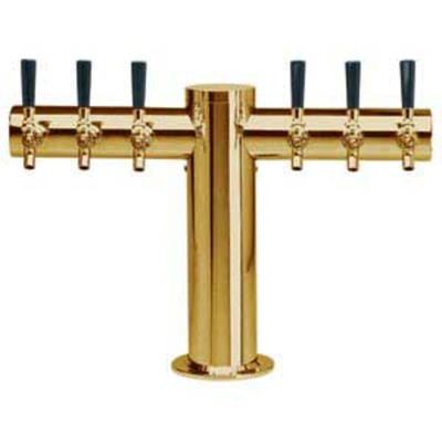 Micro Matic METRO-T-6PVDKR Countertop Glycol Cooled with 6 Faucets Metropolis "T" Draft Beer Tower