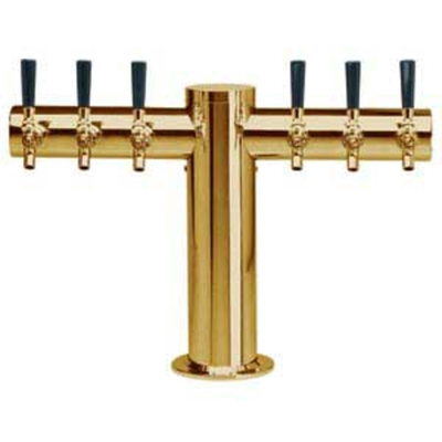 Micro Matic METRO-T-6PVDKR Countertop Glycol Cooled with 6 Faucets Metropolis "T" Draft Beer Tower