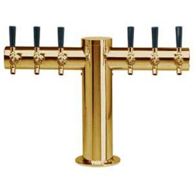 Micro Matic METRO-T-6PVDKR Countertop Glycol Cooled with 6 Faucets Metropolis "T" Draft Beer Tower