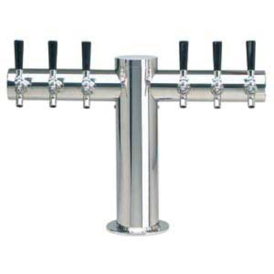 Micro Matic METRO-T-6PSSKR Countertop Glycol Cooled with 6 Faucets Metropolis "T" Draft Beer Tower