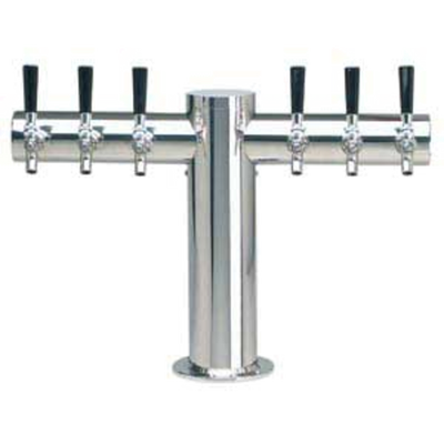 Micro Matic METRO-T-6PSSKR Countertop Glycol Cooled with 6 Faucets Metropolis "T" Draft Beer Tower
