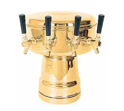 Micro Matic MTB-4BR Brass 4 Faucets Mushroom Draft Beer Tower