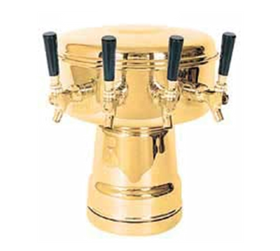 Micro Matic MTB-4BR Brass 4 Faucets Mushroom Draft Beer Tower