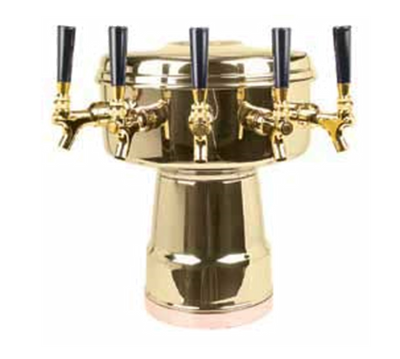 Micro Matic MTB-5BR Brass 5 Faucets Mushroom Draft Beer Tower