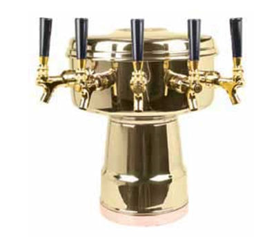 Micro Matic MTB-5BR Brass 5 Faucets Mushroom Draft Beer Tower