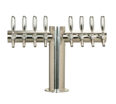 Micro Matic METRO-T-8PSSKR Countertop Glycol Cooled with 8 Faucets Metropolis "T" Draft Beer Tower
