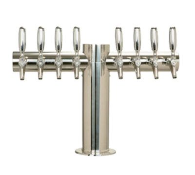 Micro Matic METRO-T-8PSSKR Countertop Glycol Cooled with 8 Faucets Metropolis "T" Draft Beer Tower