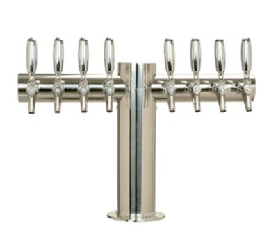 Micro Matic METRO-T-8PSSKR Countertop Glycol Cooled with 8 Faucets Metropolis "T" Draft Beer Tower