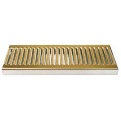 Micro Matic DP-120DSSPVD 12" W x 5" D Stainless Steel and Brass with Drain Drip Tray Trough