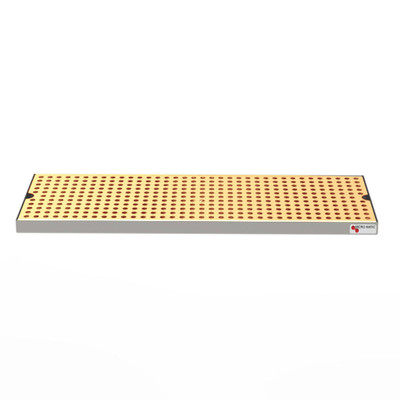 Micro Matic DP-120DSSPVD-P 12" L x 5" W Stainless Steel Surface Mount Drip Tray with Perforated PVD Brass Grid