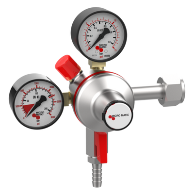 Micro Matic 842-15-PP 0 - 15 PSI CO2 Primary Premium Plus Double Gauge Regulator