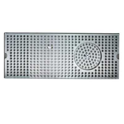 Micro Matic DP-120DGR 12" W x 5" D Stainless Steel with Drain and Glass Rinser Drip Tray Trough