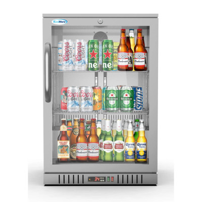 Koolmore BC-1DSW-SS 4.1 Cu. Ft. Stainless Steel One-Section Back Bar Refrigerator - 115 Volts