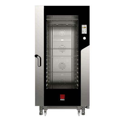 Tecnoeka MKFA 1664 TS 36.61" W Stainless Steel Electric Boilerless Eka Millennial Combi Oven - 208-240 Volts