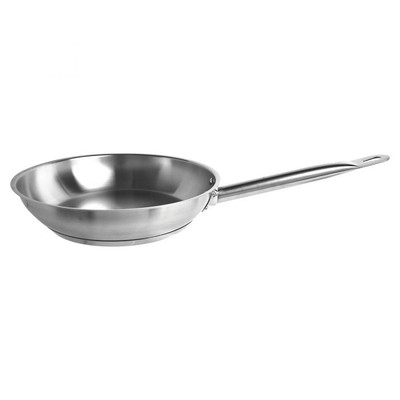 Thunder Group SLSFP4009 9.5&quot; Dia. Stainless Steel Uncoated Fry Pans
