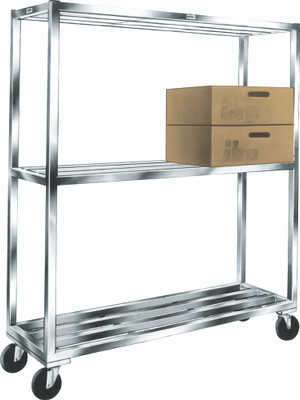 Winholt ALMCS-48-324 48" W x 60" H x 24" D Aluminum Tubular Mobile Cooler Shelving