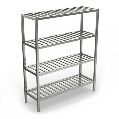 Winholt ALSCS-72-424-CM 72" W x 72" H x 24" D Aluminum Tubular Cooler and Backroom Shelving