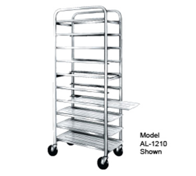Winholt AL-1212 15" D x 27" W x 67" H Aluminum Full Height Open Sides Mobile Platter Rack