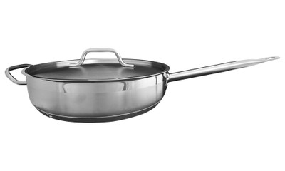 Thunder Group SLSAP4050 5 Qt. Stainless Steel with Lid Sauté Pan