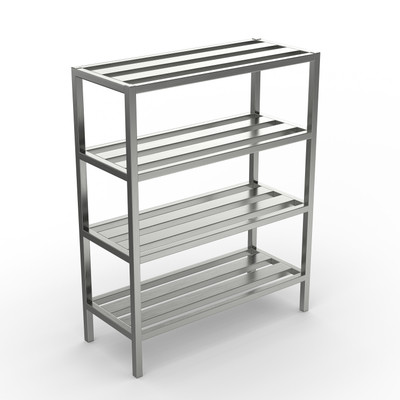 Winholt ALMCH-48-320 48" W x 60" H Aluminum E-Channel Mobile Cooler Shelving