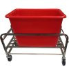 Winholt 30-6-SS-RD 500 Lbs. Red Polyethylene Tub and Stainless Steel Bulk Goods Cart