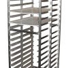 Winholt AL-1820B-XB-2LC 20 Pans Aluminum Full Height End Loading 2 Locking Casters Mobile Pan Rack