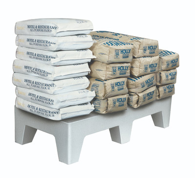 Winholt PLSQ-3-1222-GY 2200 Lbs. Plastic Perforated Dunnage Rack