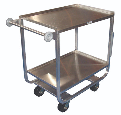 Winholt UC-2-2133SS 2800 Lbs. Stainless Steel Two Shelves Open Base Utility Cart