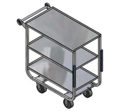 Winholt UC-3-2133SS 2800 Lbs. Stainless Steel Three Shelves Open Base Utility Cart