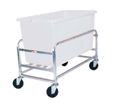 Winholt 30-8-AL-WH 500 Lbs. White Polyethylene Tub and Aluminum Bulk Good Cart