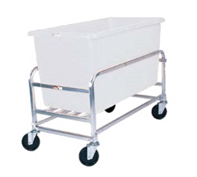 Winholt 30-8-AL-WH 500 Lbs. White Polyethylene Tub and Aluminum Bulk Good Cart