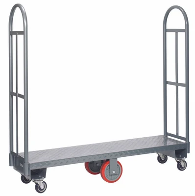 Winholt 300-60D-PU-2AS 2000 Lbs. Steel Frame Single Platform U-Boat Utility Cart