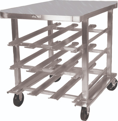 Winholt CR-72M 27.5" W Aluminum Mobile Can Storage Rack